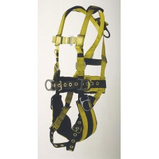 96094BPT FULL BODY HARNESS TOWER WORKING TYPE. 5 D-RINGS. PADDED SEAT, PADDED WAIST WITH TONGUE BUCKLE LEGS