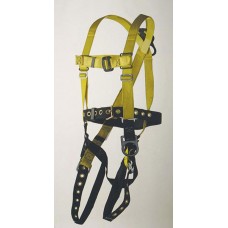 96305BB FULL BODY HARNESS, POSITIONING TYPE. D-RING CENTER BACK AND ON EACH HIP. TOOL BELT WITH TONGUE-BUCKLE LEG STRAPS