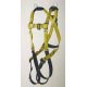 96307 FULL BODY HARNESS, RETRIEVAL TYPE. D-RING CENTER BACK AND ON EACH SHOULDER - Fall Protection Body Harness