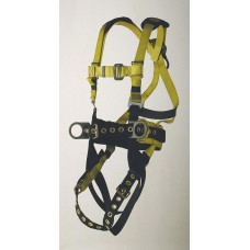 96396B FULL BODY HARNESS, IRON WORKER'S TYPE. BACK PAD AND TOOL BELT. TONGUE BUCKLE CONNECTIONS