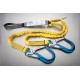 US-96516LYCA ULTRA-STRETCH SHOCK ABSORBING Y-LANYARD WITH LOOP SHOCK PACK ONE END AND LARGE 2.250" ALUMINUM REBAR HOOKS OTHER END - LANYARD