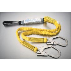 US-96516LYSR ULTRA-STRETCH SHOCK ABSORBING Y-LANYARD WITH LOOP SHOCK PACK ONE END AND LARGE 2" REBAR HOOKS OTHER END