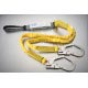 US-96516LYSR ULTRA-STRETCH SHOCK ABSORBING Y-LANYARD WITH LOOP SHOCK PACK ONE END AND LARGE 2" REBAR HOOKS OTHER END - LANYARD