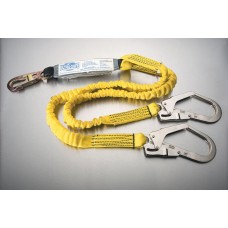 US-96516YSR ULTRA-STRETCH SHOCK ABSORBING Y-LANYARD WITH LARGE REBAR HOOKS