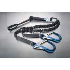 UT-96516LYCA ULTRA-TUBE SHOCK ABSORBING Y-LANYARD WITH LOOP ONE END AND LARGE 2.250" ALUMINUM REBAR HOOKS OTHER END